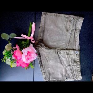 Faded Patch Pocket Denim Shorts